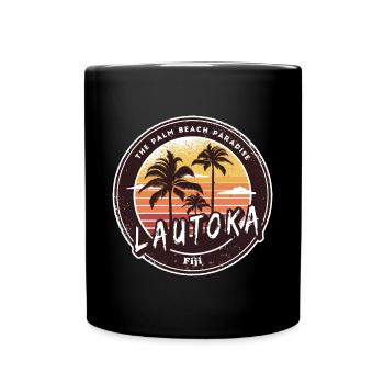 Lautoka – Palm Beach Paradis - Tasse einfarbig - Schwarz - Vorne