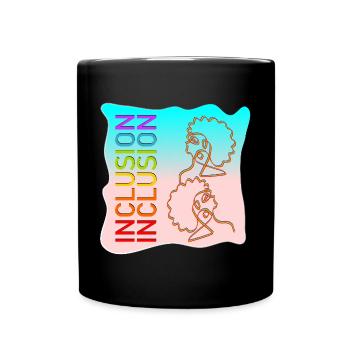 INKLUSION VIELFALT LINIENZEICHNUNGEN - Tasse einfarbig - Schwarz - Vorne