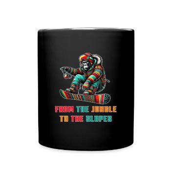 Gorilla Snowboard – Design - Tasse einfarbig - Schwarz - Vorne