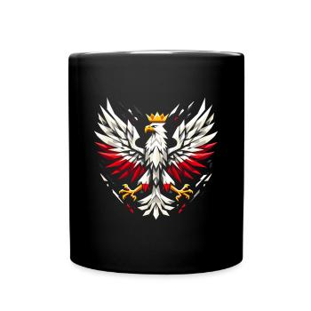 Poland Polska Eagle Flag Flag Geometry Gift - Full Colour Mug - black - Front