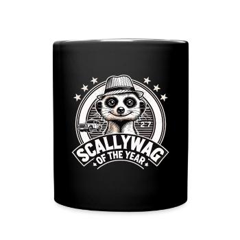 Scallywag des Jahres Erdmännchen witzig Geschenk - Tasse einfarbig - Schwarz - Vorne