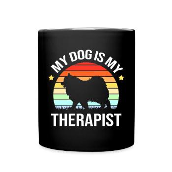 Therapy dog - Full Colour Mug - black - Front