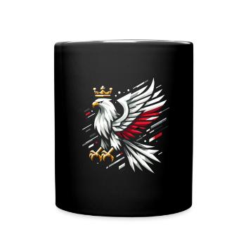 Poland Polska Eagle Flag Flag Geometry Gift - Full Colour Mug - black - Front