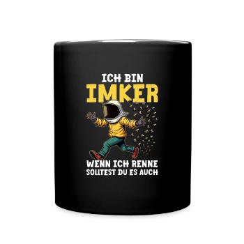Lustiger Imker Spruch - Tasse einfarbig - Schwarz - Vorne