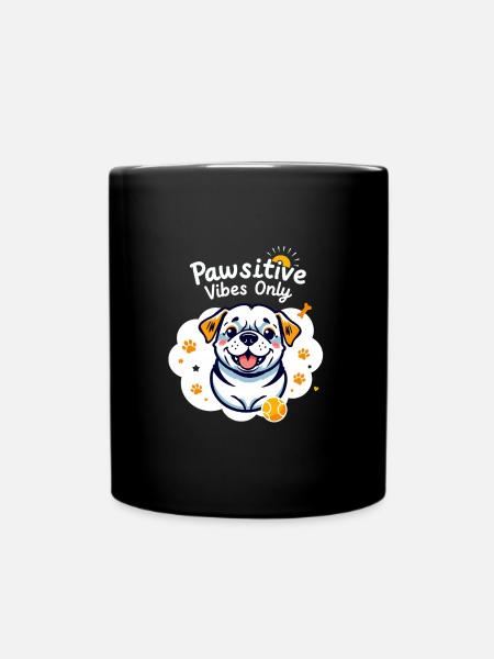 Pawsitive Vibes Only - Mug uni - noir