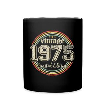 Vintage Rétro Edition Limitée 1975 Année de naissance - Mug uni - noir - Devant