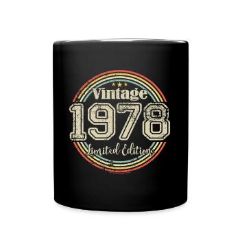 Vintage Retro Limited Edition 1978 Birth Year - Full Colour Mug - black - Front