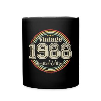 Vintage Rétro Edition Limitée 1988 Année de naissance - Mug uni - noir - Devant