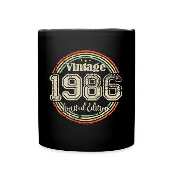 Vintage Rétro Edition Limitée 1986 Année de naissance - Mug uni - noir - Devant
