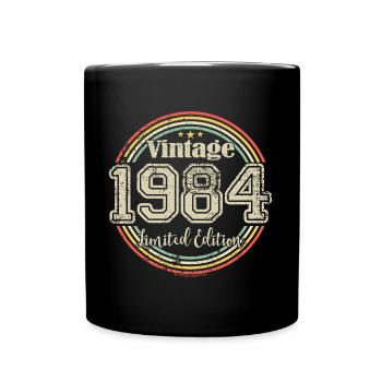Vintage Retro Limited Edition 1984 Birth Year - Full Colour Mug - black - Front