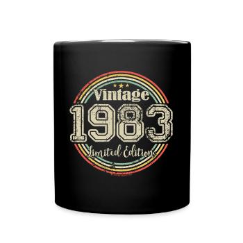 Vintage Rétro Edition Limitée 1983 Année de naissance - Mug uni - noir - Devant
