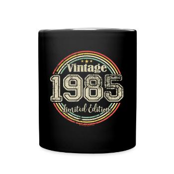 Vintage Rétro Edition Limitée 1985 Année de naissance - Mug uni - noir - Devant