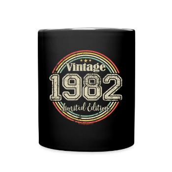 Vintage Rétro Edition Limitée 1982 Année de naissance - Mug uni - noir - Devant