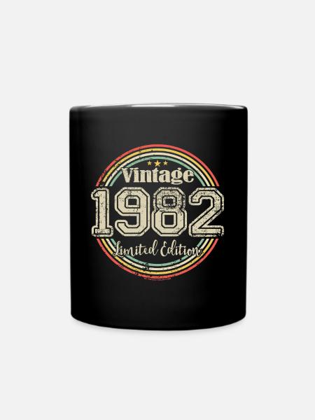 Vintage Rétro Edition Limitée 1982 Année de naissance - Mug uni - noir