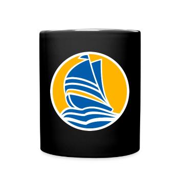 Voilier coucher de soleil minimal - Mug uni - noir - Devant