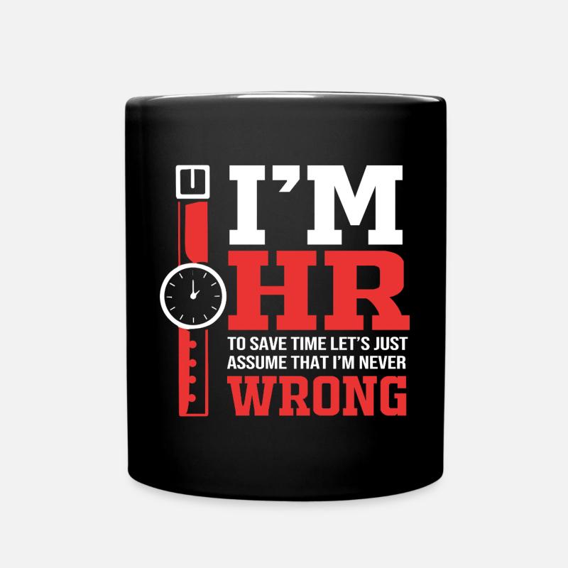 HR Manager - Tasse einfarbig - Schwarz