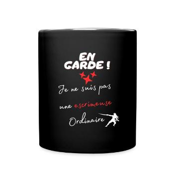 Escrimeuse - Mug uni - noir - Devant