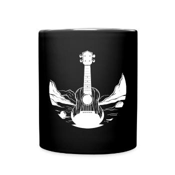 Ukulele Graphics - Full Colour Mug - black - Front