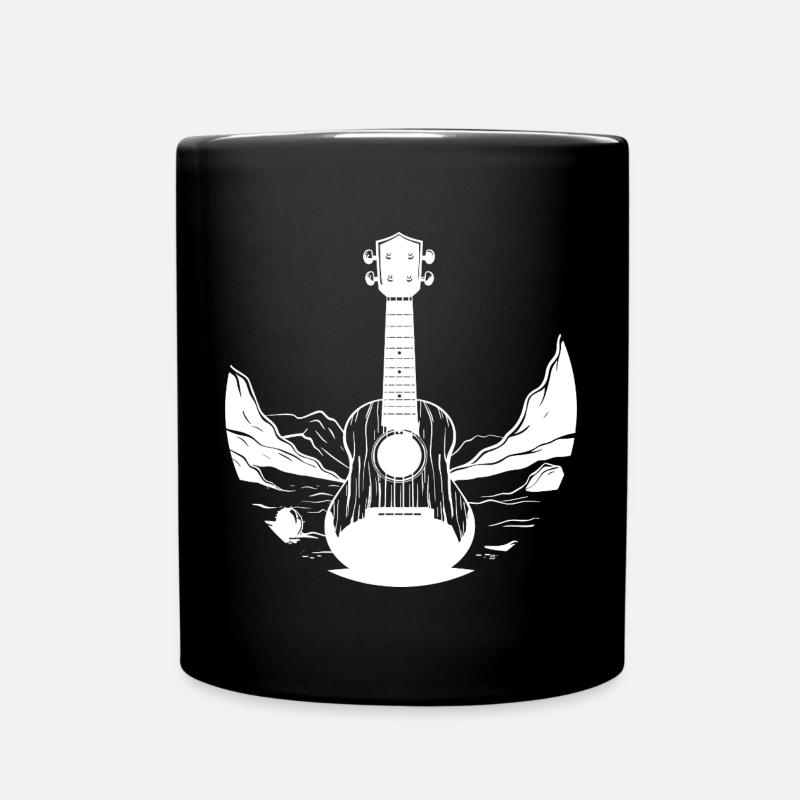 Ukulele Grafik - Tasse einfarbig - Schwarz