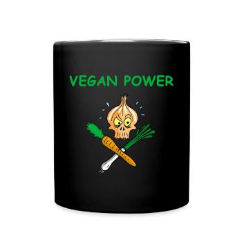 Le pouvoir des véganes - Mug uni - noir - Devant
