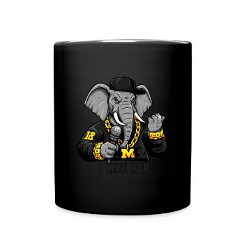 Éléphant Rappeur : Style Rap et Attitude ! - Mug uni - noir - Devant