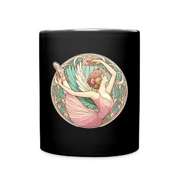 Danseuse de ballet Ballerine Art Nouveau Cadeau - Mug uni - noir - Devant