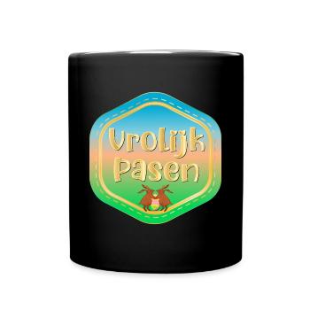 Happy Easter Easter bunnies - Full Colour Mug - black - Front