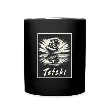 Jet Ski Vintage Style - Mug uni - noir - Devant