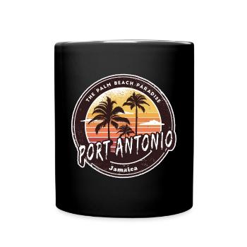 Port Antonio, Jamaïque – Île paradisiaque des Caraïbes - Mug uni - noir - Devant