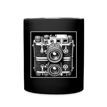 Style de gravure d’appareil photo vintage - Mug uni - noir - Devant