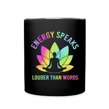 Zen Buddhismus Buddhist Meditation Chakra Namaste - Tasse einfarbig - Schwarz - Vorne