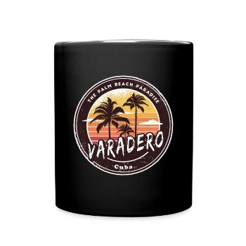 Varadero Kuba – Retro Beach Vibes - Tasse einfarbig - Schwarz - Vorne
