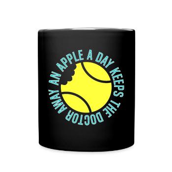 Le tennis est sain, sweat à capuche amusant pour le tennis - Mug uni - noir - Devant