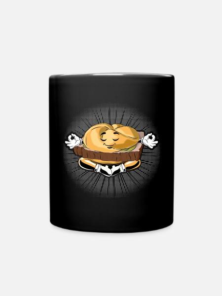 Leberkas Zen – Mindfulness with Humor - Full Colour Mug - black