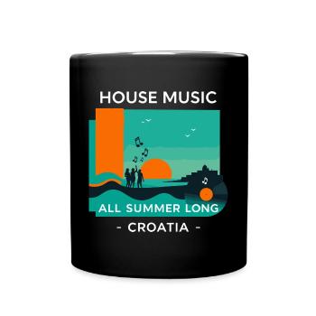 Kroatien House Musik - Tasse einfarbig - Schwarz - Vorne