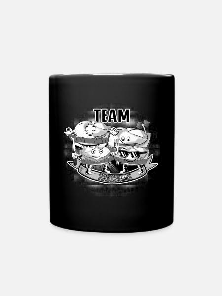 Team Leberkassemmel – Snack Squad! - Tasse einfarbig - Schwarz