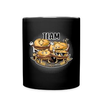 Team Leberkassemmel – Snack Squad! - Full Colour Mug - black - Front