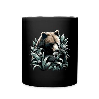 Cadeau Bear Eats Wild Garlic - Mug uni - noir - Devant