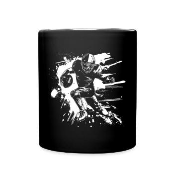 American Footballer Street Art - Full Colour Mug - black - Front
