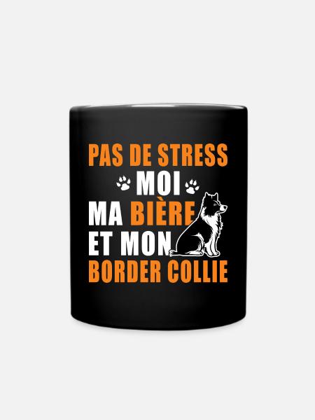 Border collie T shirt homme humour border collie - Mug uni - noir
