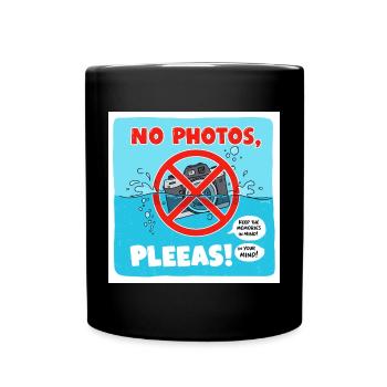 No photos in the swimming pool! Photo: Prohibition sign - Full Colour Mug - black - Front