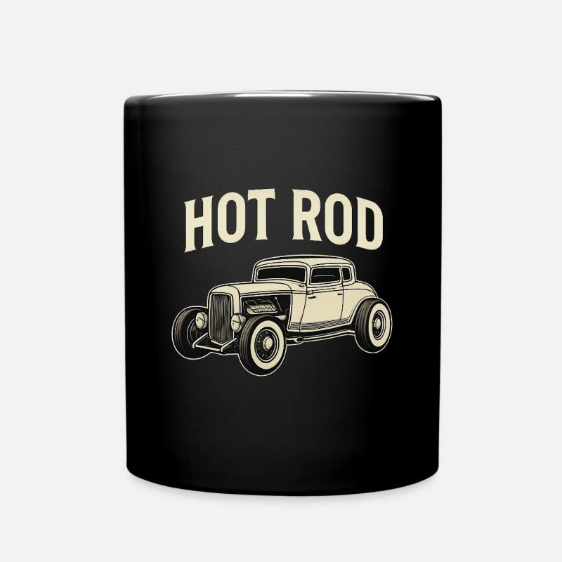 Hot Rod Oldtimer - Tasse einfarbig - Schwarz