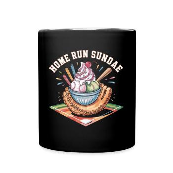 Home Run Sundae Baseball Treat - Tasse einfarbig - Schwarz - Vorne