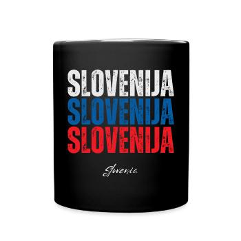 Drapeau de la Slovénie, fierté slovène - Mug uni - noir - Devant