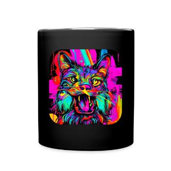 Neon Colors Colorful Creative Style Glow - Full Colour Mug - black - Front