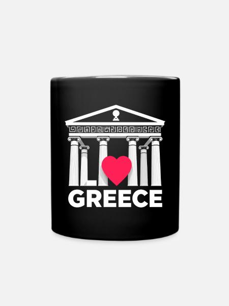 Love Greece 01 - Full Colour Mug - black