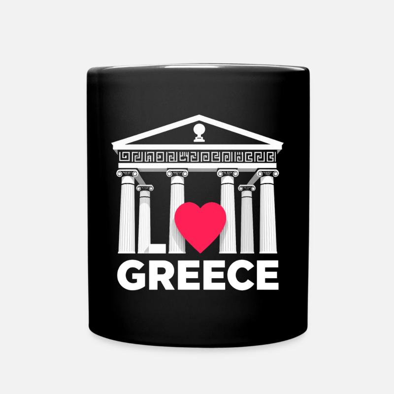 Liebe Griechenland 01 - Tasse einfarbig - Schwarz