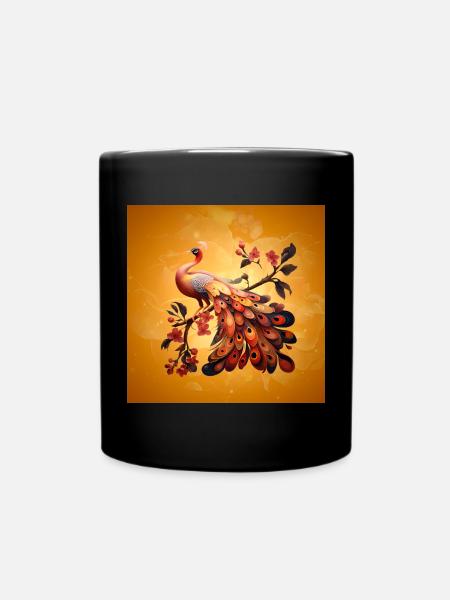 Eleganz in Federn - Tasse einfarbig - Schwarz