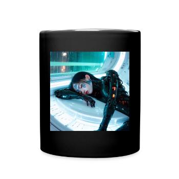 N-dless Nights : Fille cyberpunk endormie - Mug uni - noir - Devant