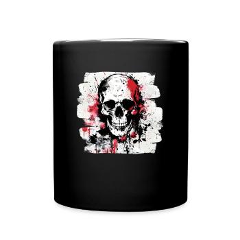 Skull Tattoo Heavy Metal Rocker - Full Colour Mug - black - Front